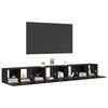 vidaXL Komplet TV omaric 4 pcs Črna Orehovina 60 x 30 x 30 cm