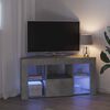 vidaXL Kotna LED TV omarica Betonsko siva 100 x 40 x 50 cm