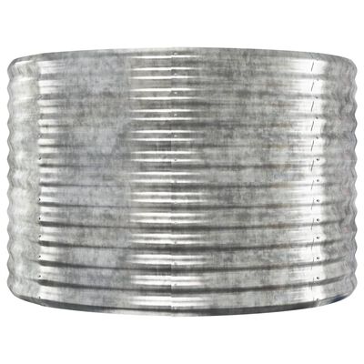 vidaXL Visoka greda srebrna 554x100x68 cm prašno premazano jeklo
