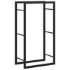 vidaXL Stojalo za drva mat črno 50x28x94 cm jeklo