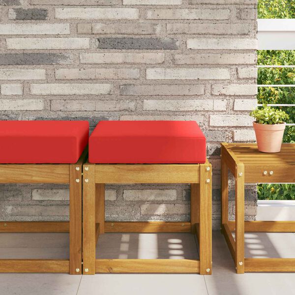 vidaXL Zunanja sedežna blazina Rdeča 40 x 40 x 8 cm 100% poliester