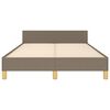 vidaXL Posteljni okvir brez vzmetnice taupe 120x190 cm blago