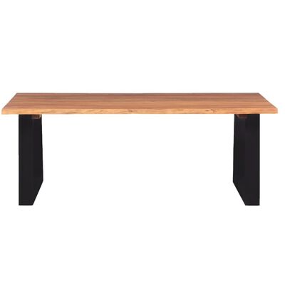 vidaXL Klubska mizica iz masivnega akacijevega lesa 110x60x40 cm