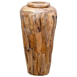 vidaXL Okrasna vaza 40x80 cm trdna tikovina