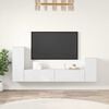 vidaXL Komplet TV omaric 4-delni bel inženirski les