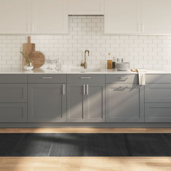 vidaXL Preproga pravokotna siva 80x400 cm bambus