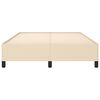 vidaXL Posteljni okvir brez vzmetnice krem 140x190 cm blago