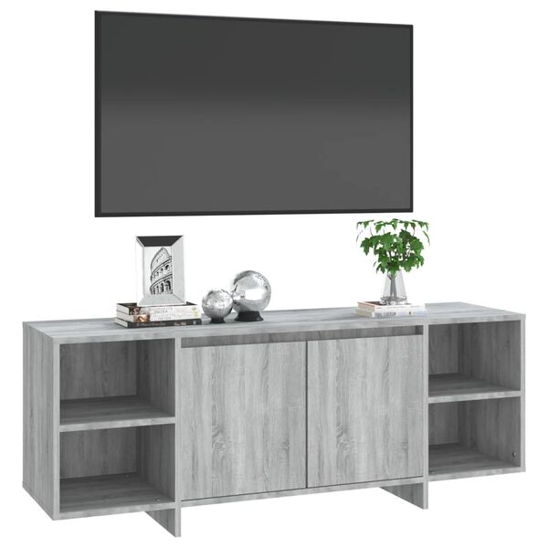 vidaXL TV omarica siva sonoma 130x35x50 cm iverna plo&scaron;ča