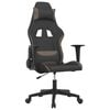 vidaXL Gaming stol črno in taupe blago