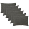 vidaXL Prevleka za blazino 6 pcs HEERLEN Temno siva 50 x 80 cm Žamet