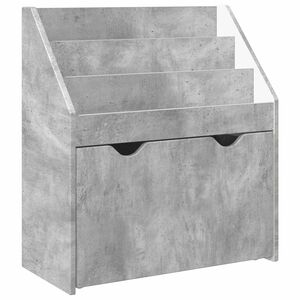 vidaXL Otro&scaron;ka knjižnica s predalom Betonsko siva 60 x 29,5 x 69 cm