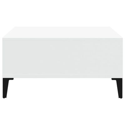 vidaXL Klubska mizica bela 60x60x30 cm iverna plošča