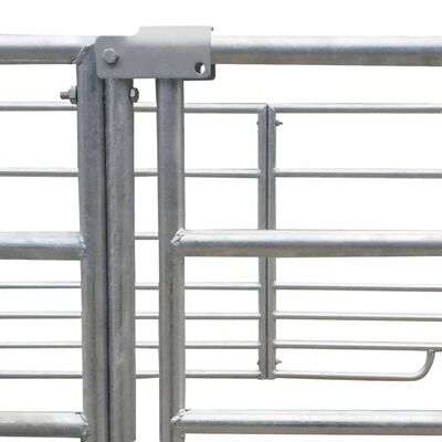 vidaXL 4 delna ograda za ovce iz pocinkanega jekla 183 x 183 x 92 cm