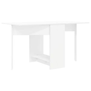 vidaXL Jedilna miza 138 x 70 x 73,5 cm Inženirski les Bela Pravokotna