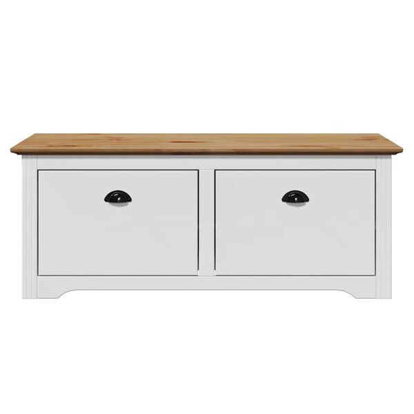 vidaXLL klop v preddverju "BODO" Bela in rjava 114x40x45 cm