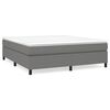 vidaXL Posteljni okvir z vzmetmi temno siv 160x200 cm blago