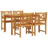 vidaXL Komplet za jedilnico v vrtu 5 pcs Rjava Masiven les akacije