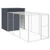 vidaXL Koko&scaron;njak z izhodom antracit 165x455x181 cm pocinkano jeklo
