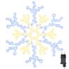 vidaXL Božični snežak med 180 LED Toplo bela 56 x 49 x 0.7 cm PVC
