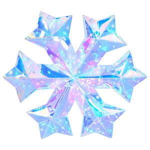 vidaXL Prizmatična mavrična LED snežinka večbarvno &Oslash; 26 x 25 cm