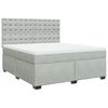 vidaXL Box spring postelja z vzmetnico svetlo siva 180x200 cm žamet