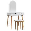 vidaXL Komplet toalet FAUSKE 3 pcs Bela 76 x 50 x 143 cm