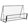 vidaXL Nogometni gol z odbojno mrežo 2 v 1 202x104x120 cm jeklo