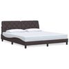 vidaXL Posteljni okvir brez vzmetnice temno rjav 180x200 cm blago