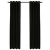 vidaXL Zatemnitvene zavese videz platna 2 kosa antracitne 140x245 cm