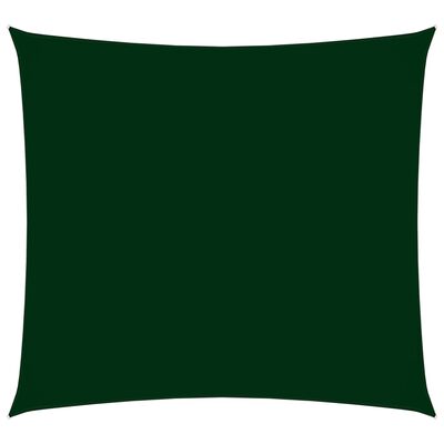 vidaXL Senčno jadro oksford blago kvadratno 6x6 m temno zeleno