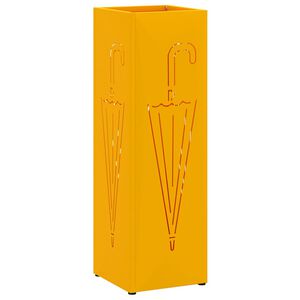 vidaXL Stojalo za dežnik Gorčična 15,5 x 15,5 x 49 cm Jeklo