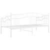 vidaXL Posteljni okvir bel kovinski 90x200 cm