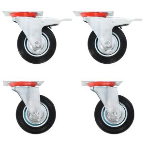 vidaXL Gibljiva kolesa 4 kosi 100 mm