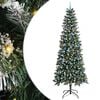 vidaXL Umestno božično drevo Zelena 240 cm PVC, plastika in jeklo