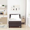 vidaXL Postelja z vzmetnico z vzmetnico Temno rjava 80 x 200 cm blago