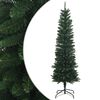 vidaXL Artificial Slim Christmas Tree 120 cm PE in PVC Zelena