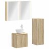 vidaXL Komplet pohi&scaron;tva za kopalnico 4 pcs Sonoma hrast