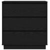 vidaXL Nočna omarica Črna Orehovina 71 x 34,5 x 75 cm Konstruiran les