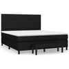 vidaXL Box spring postelja z vzmetnico črna 180x200 cm blago