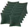 vidaXL Prevleka za blazino 12 kos HEERLEN Temno zelena 40 x 40 cm