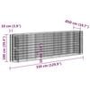 vidaXL Visoka greda gabion pocinkano železo 330x50x100 cm