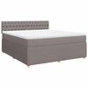 vidaXL Box spring postelja z vzmetnico taupe 180x200 cm blago