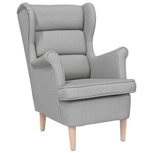 vidaXL Fotelj sivo-bel 74x84x100 cm blago