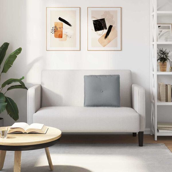 vidaXL Poglavni vzglavnik Svetlo siva 50 x 19 x 45 cm blago