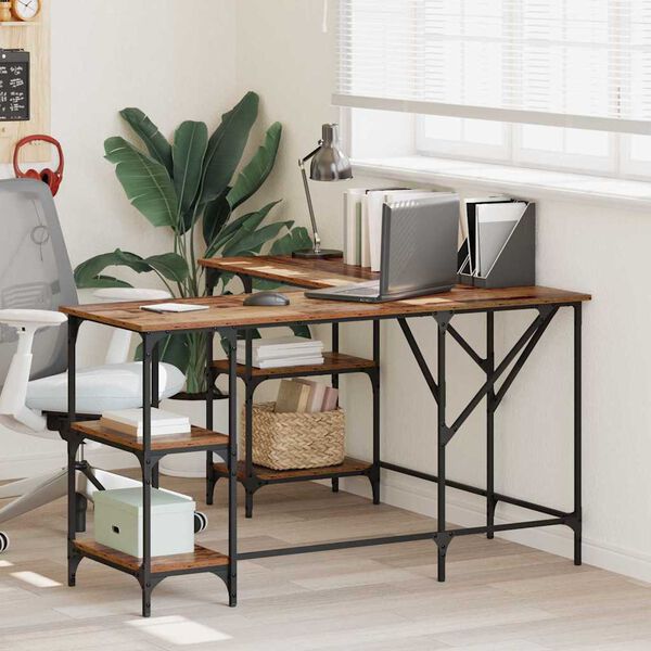 vidaXL Miza Star les 139 x 139 x 75 cm Konstruiran les