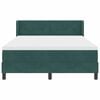 vidaXL Postelja z vzmetnico Temno zelena 200 x 140 cm Žamet