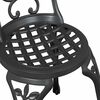 vidaXL Vrtnik Bistro Set 3 pcs Črna Aluminij