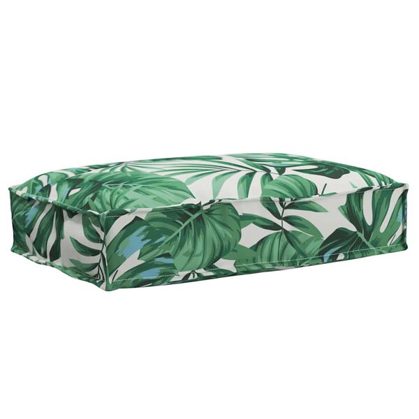 vidaXL Blazina za sedež palete Cvetlični Vzorec listov 60 x 40 x 8 cm