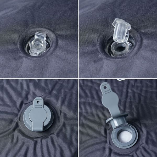 vidaXL Samonapihljivo ležišče za kampiranje z blazino 1 osebo sivo