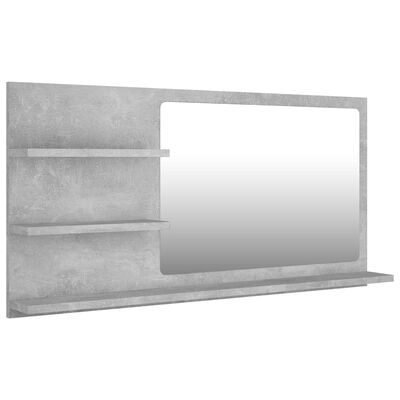 vidaXL Kopalniško ogledalo betonsko sivo 90x10,5x45 cm iverna plošča